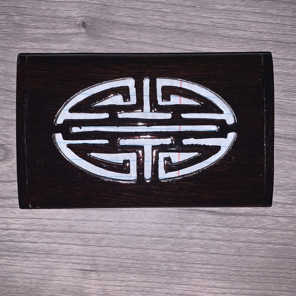 Wooden Desk to Pocket Convertible Business Card Holder: Deep Brown